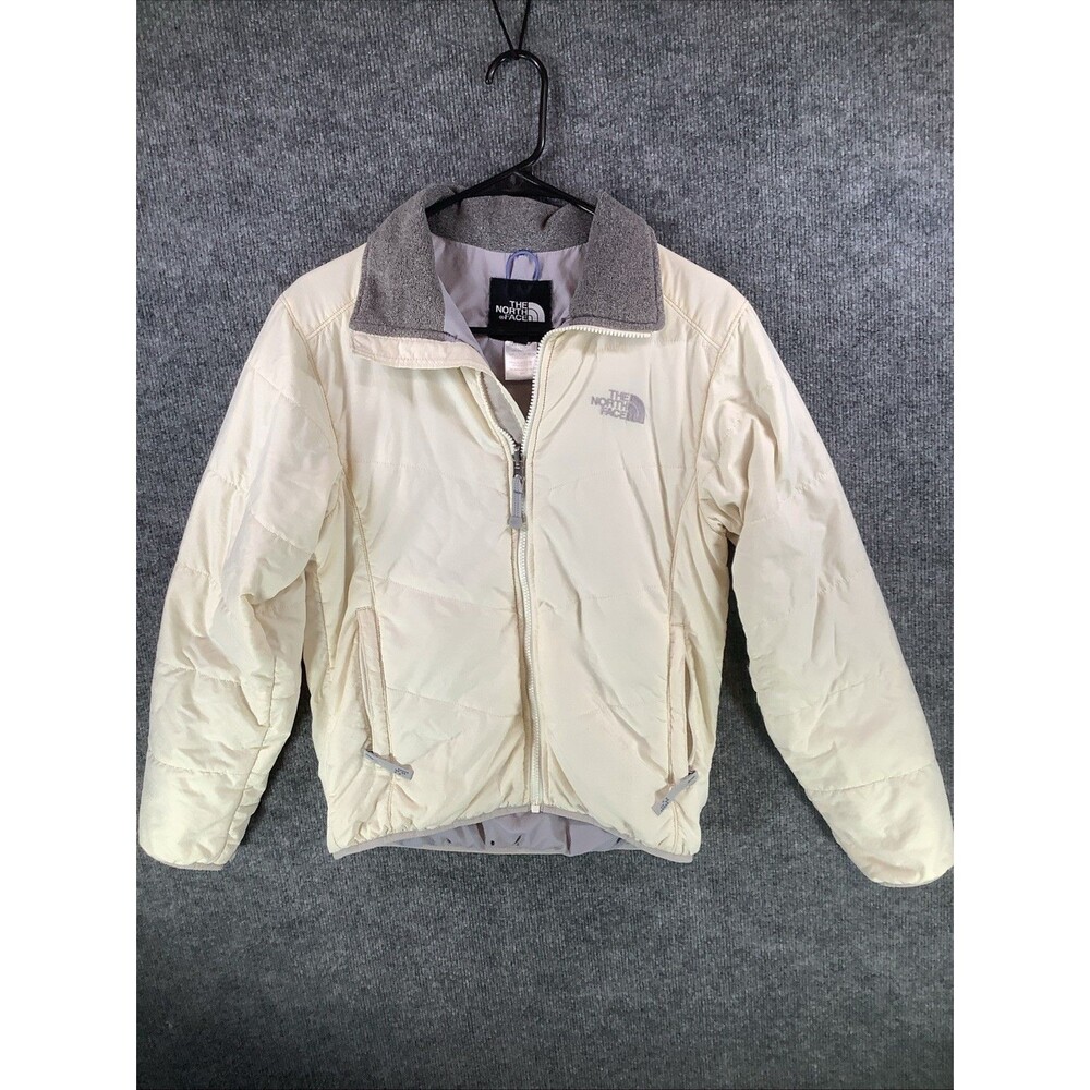 The North Face Women’s Small Insulated Jacket Cream Full Zip Outdoor
